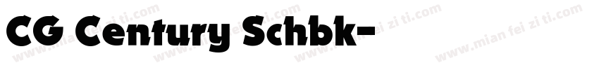 CG Century Schbk字体转换
